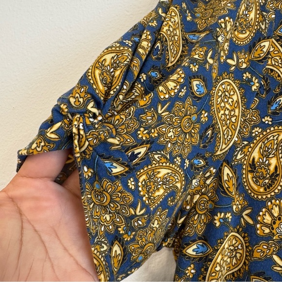 Boden Jersey Knit Shift Dress Paisley Print Short Sleeve NO BELT 14 Long - Picture 3 of 6